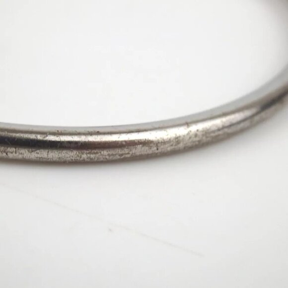 Authentic ALEXANDER McQUEEN Skull motif bangle bracelet metal/Rhinestone [Used] - Picture 8 of 10